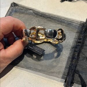 White House Black Market Gold and Black Hair Clip